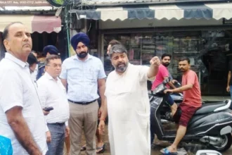 मंत्री गोयल ने किया अंबाला में जलभराव इलाकों का दौरा