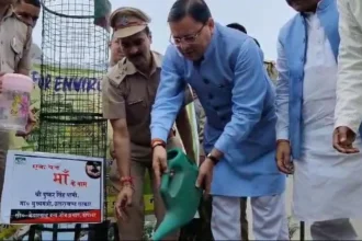सीएम ने गैरसैंण में किया पौधारोपण