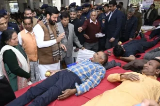 सैनी ने रक्तदान, नेत्र जांच व हेल्थ चेकअप मेगा शिविर में की शिरकत