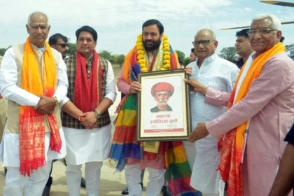 राजस्थान में सीएम सैनी का अभिनंदन