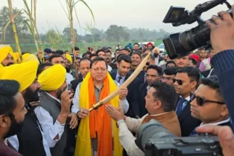 सीएम धामी के हल्द्वानी दौरे पर किसानों ने बढ़े गन्ना मूल्य के लिए कहा—धन्यवाद