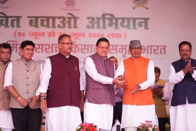 किसानों के हित में 32 नई परियोजनाओं का शिलान्यास, 9 विकास कार्यों का लोकार्पण
