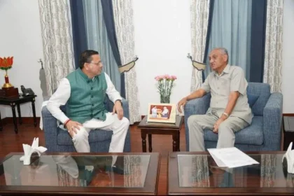 उत्तराखंड के समग्र विकास और जनकल्याण पर धामी-बहुगुणा के बीच हुई अहम मुलाकात