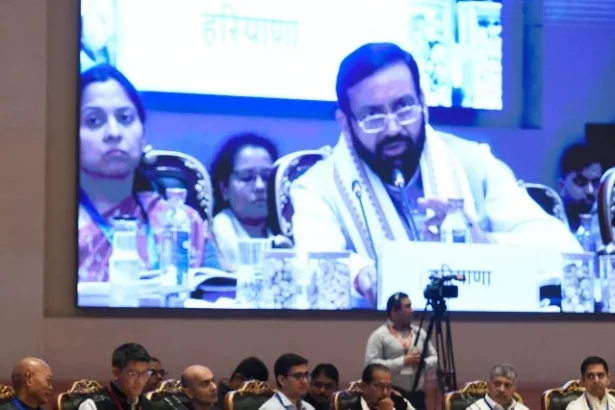 भारत मंडपम में जीएसटी परिषद की बैठक में सीएम सैनी ने रखा हरियाणा का पक्ष