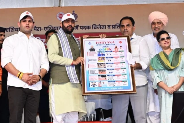 भिवानी में एशियाई खेलों के पदक विजेता खिलाड़ियों का सम्मान